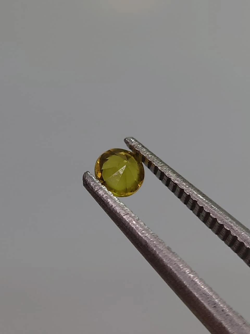 0.21ct Natural Round Demantoid Garnet in Cut From Pakistan — view 2